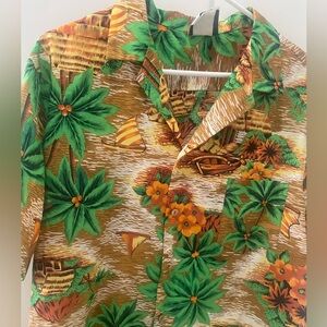 Vtg Hilo Hattie Mens Hawaiian Shirt XL
